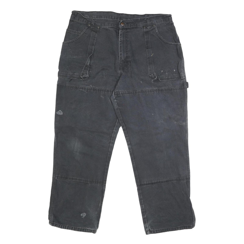 DICKIES Mens Black Regular Fit Straight Denim Cotton Blend Jeans W38 L28