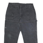 DICKIES Mens Black Regular Fit Straight Denim Cotton Blend Jeans W38 L28