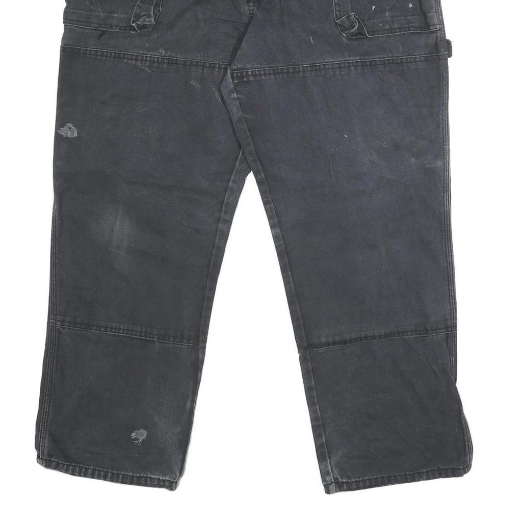 DICKIES Mens Black Regular Fit Straight Denim Cotton Blend Jeans W38 L28