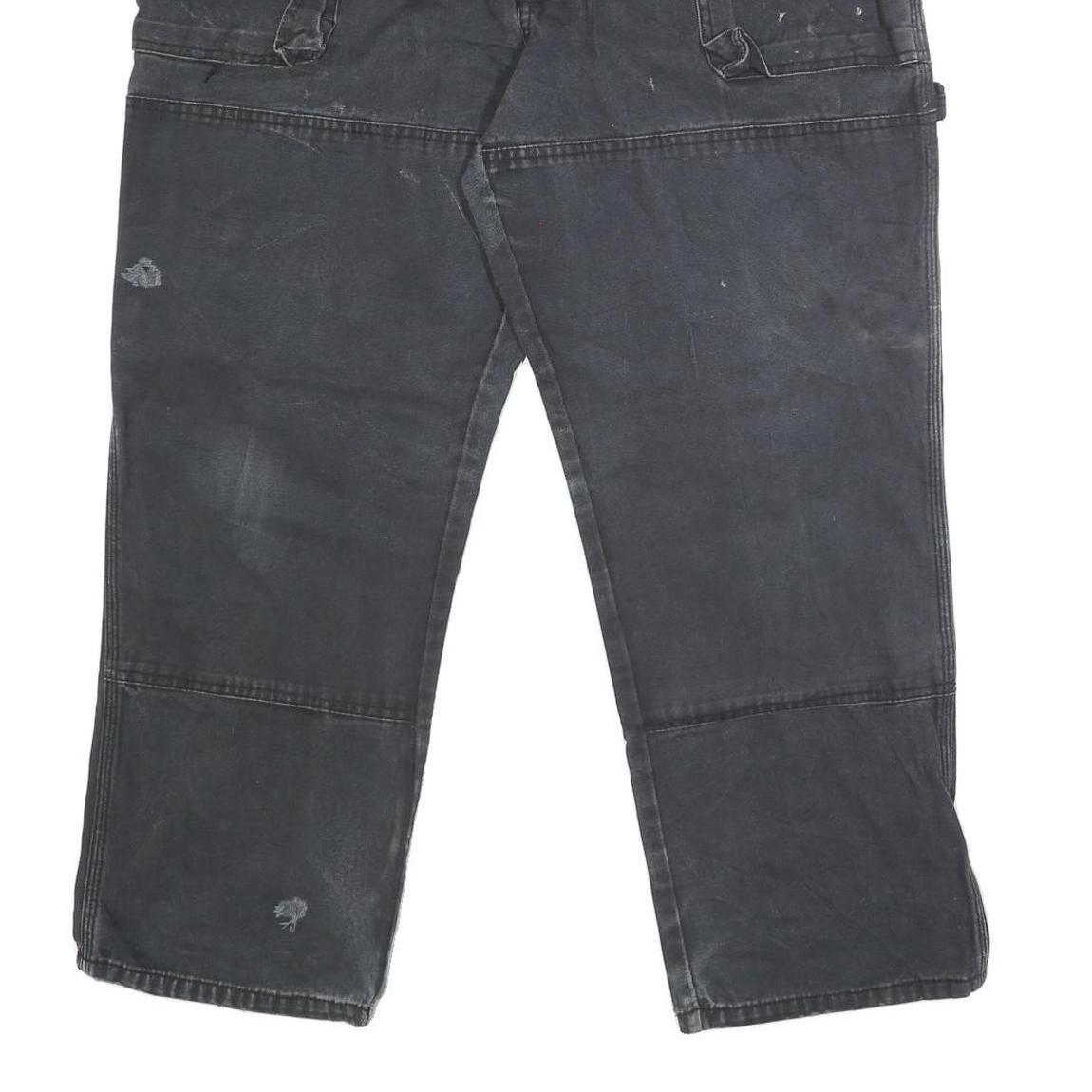 DICKIES Mens Black Regular Fit Straight Denim Cotton Blend Jeans W38 L28