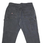 DICKIES Mens Black Regular Fit Straight Denim Cotton Blend Jeans W38 L28