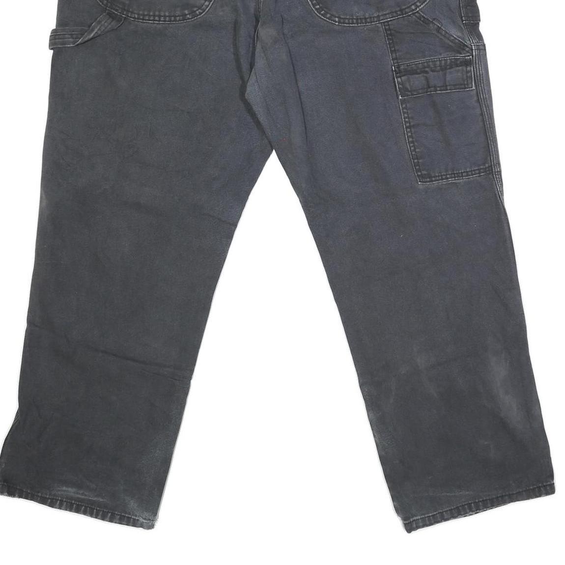 DICKIES Mens Black Regular Fit Straight Denim Cotton Blend Jeans W38 L28