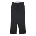DICKIES Mens Cotton Blend Black Regular Fit Straight Leg Trousers W32 L30