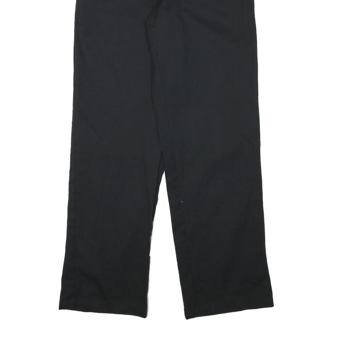 DICKIES Mens Cotton Blend Black Regular Fit Straight Leg Trousers W32 L30