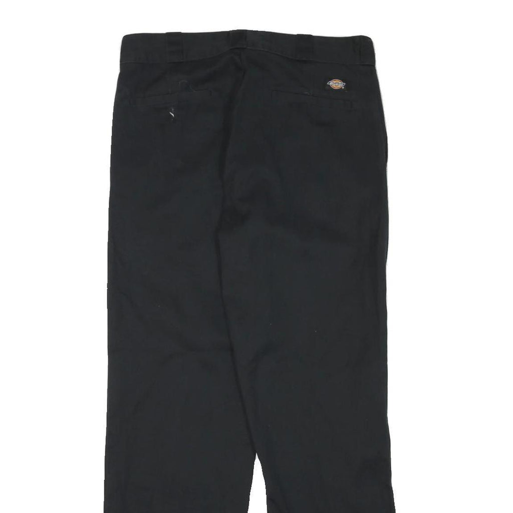 DICKIES Mens Cotton Blend Black Regular Fit Straight Leg Trousers W32 L30
