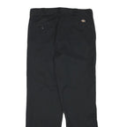 DICKIES Mens Cotton Blend Black Regular Fit Straight Leg Trousers W32 L30