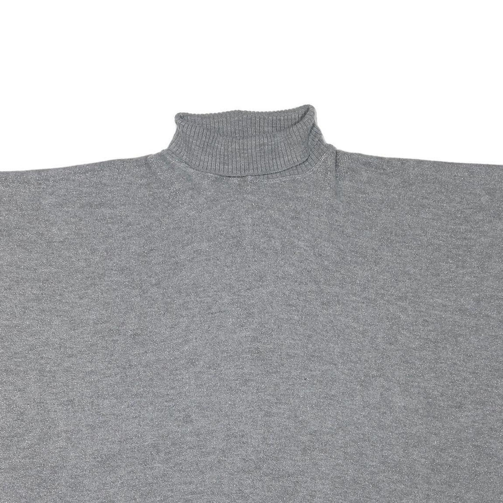 MONSOON Womens Grey Plain Pullover Jumper Roll Neck Basic Knit 2XL Stylish