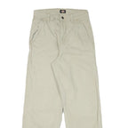 DICKIES Mens Cotton Blend Beige Regular Fit Straight Leg Trousers W26 L28