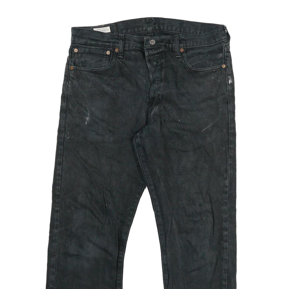 LEVI'S 501 Mens Jeans Black Regular Straight Denim Stone Wash W32 L27 Classic