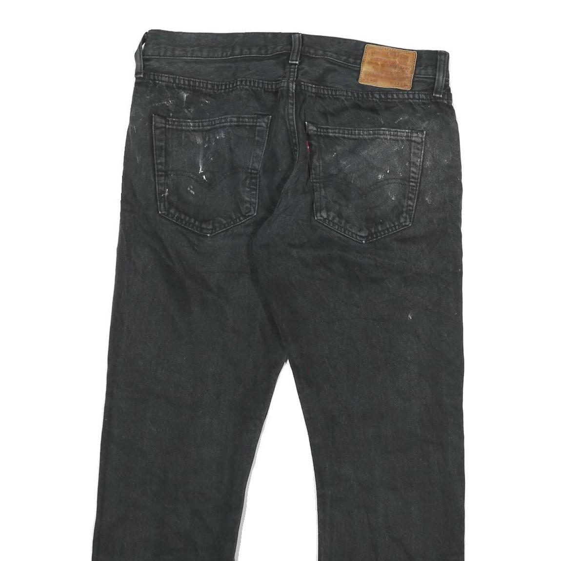 LEVI'S 501 Mens Jeans Black Regular Straight Denim Stone Wash W32 L27 Classic