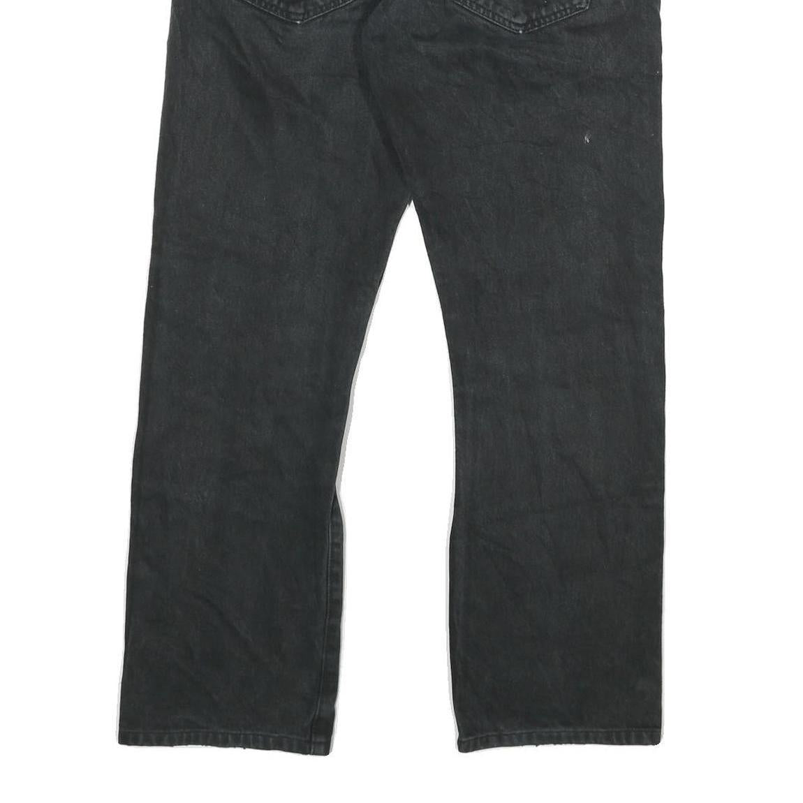 LEVI'S 501 Mens Jeans Black Regular Straight Denim Stone Wash W32 L27 Classic