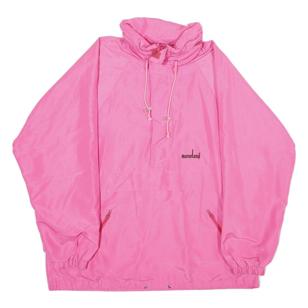 HORSELAND Womens Pink Horse Print Outdoor Jacket M Polyester Lightweight