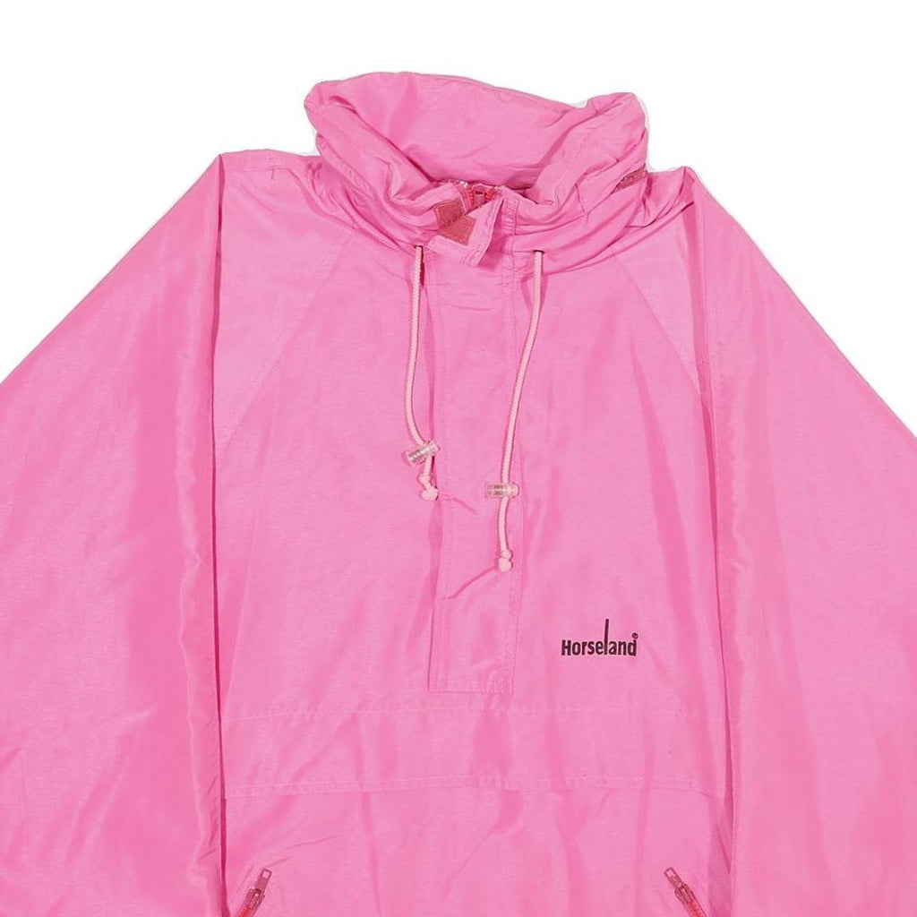 HORSELAND Womens Pink Horse Print Outdoor Jacket M Polyester Lightweight