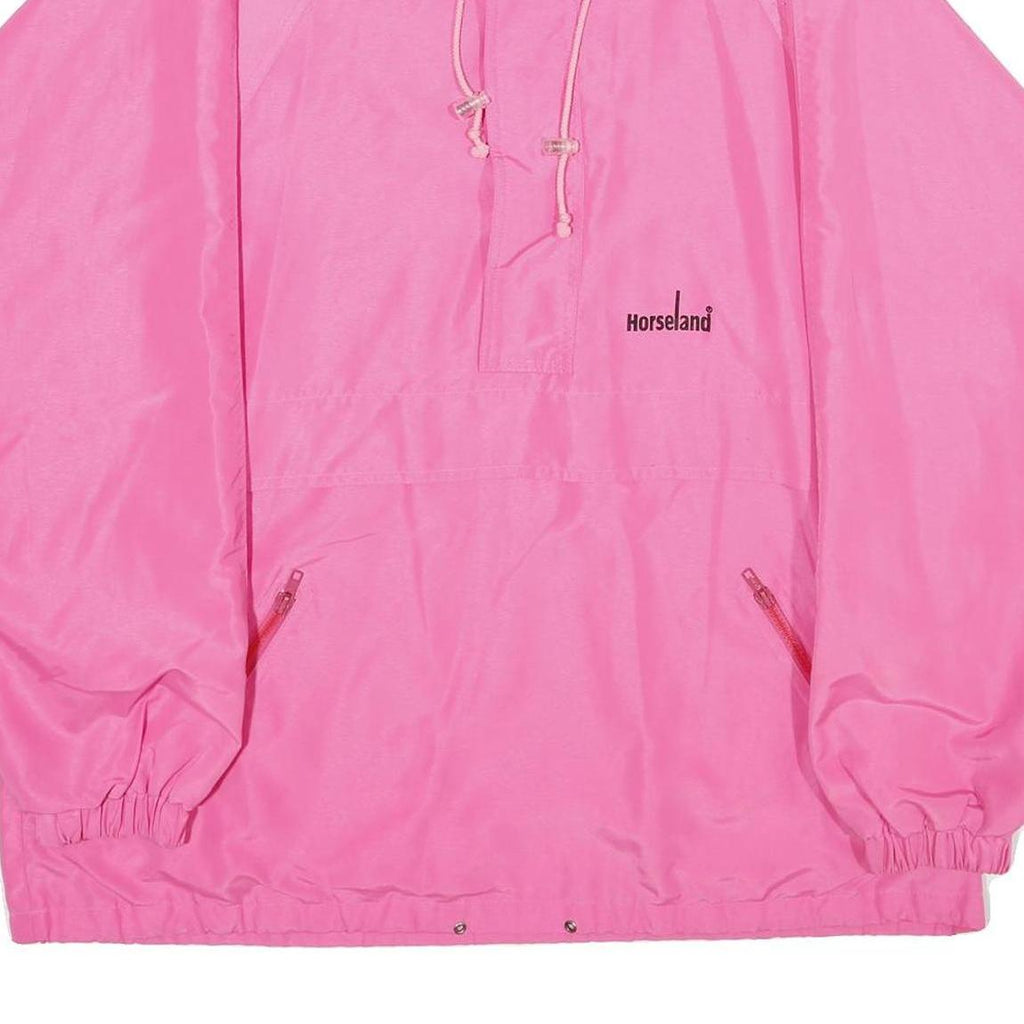 HORSELAND Womens Pink Horse Print Outdoor Jacket M Polyester Lightweight