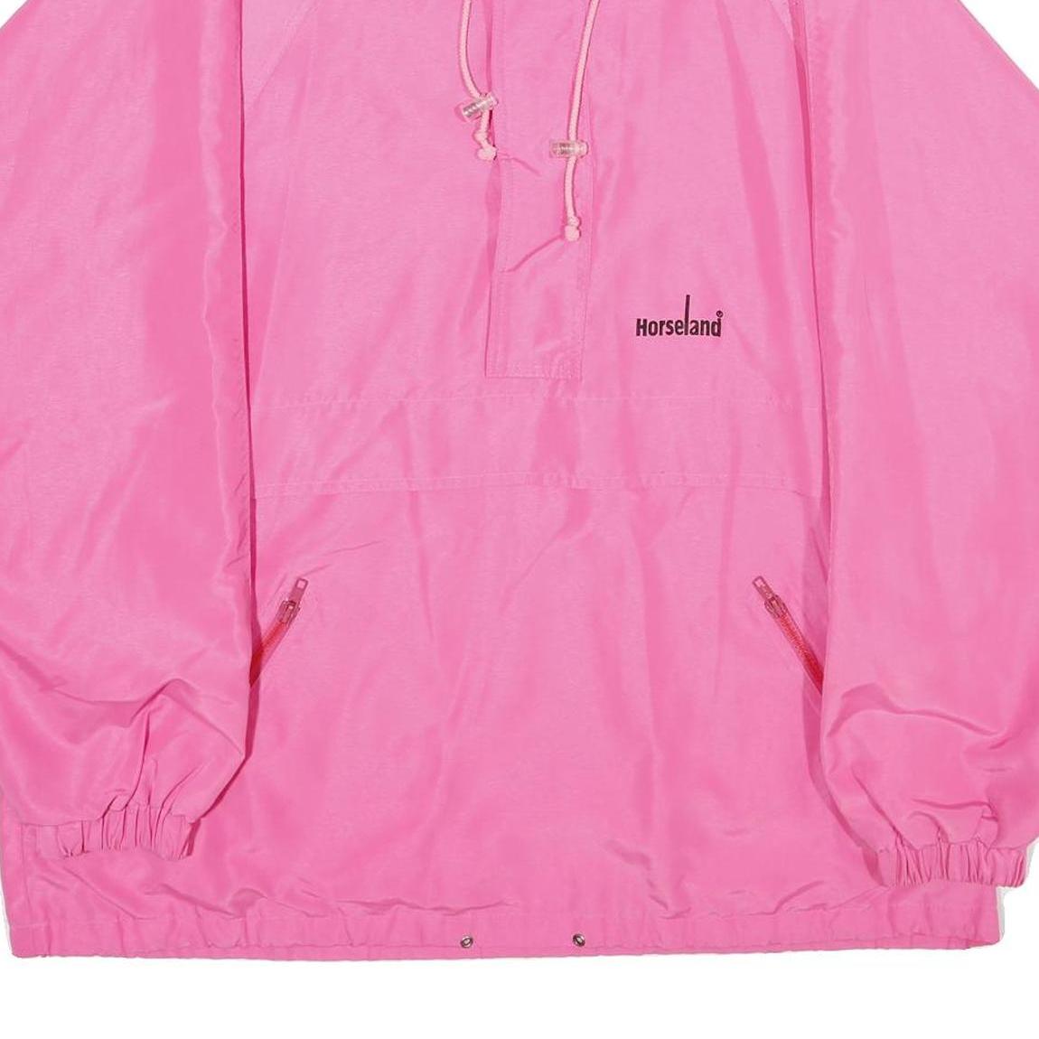 HORSELAND Womens Pink Horse Print Outdoor Jacket M Polyester Lightweight