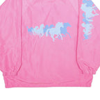 HORSELAND Womens Pink Horse Print Outdoor Jacket M Polyester Lightweight