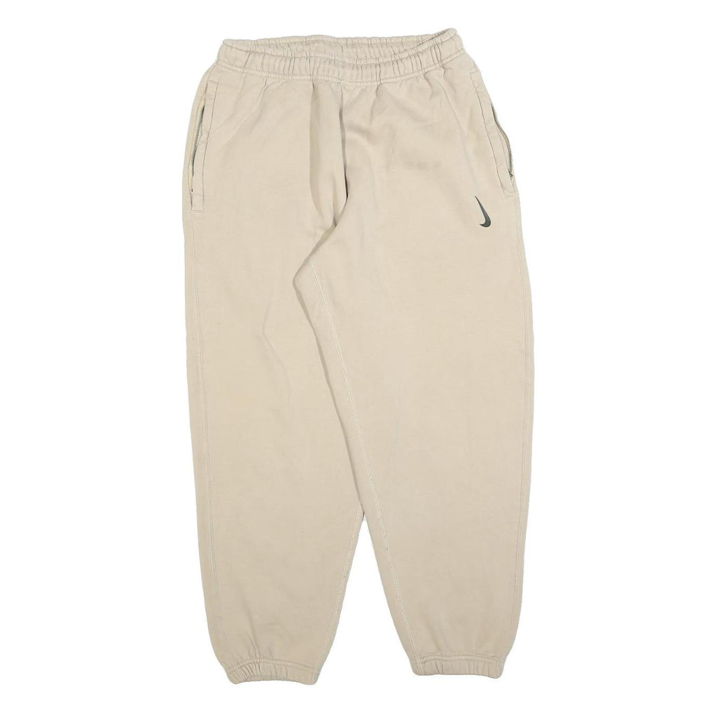 NIKE Womens Joggers Beige Cotton Blend Regular Tapered M W26 L25 Casual Comfort