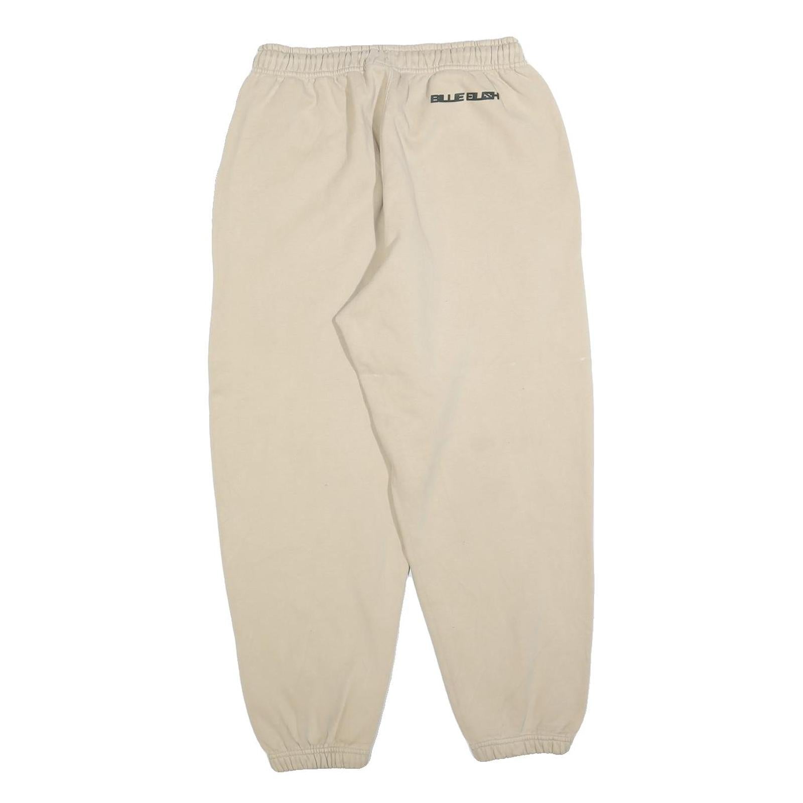 NIKE Womens Joggers Beige Cotton Blend Regular Tapered M W26 L25 Casual Comfort