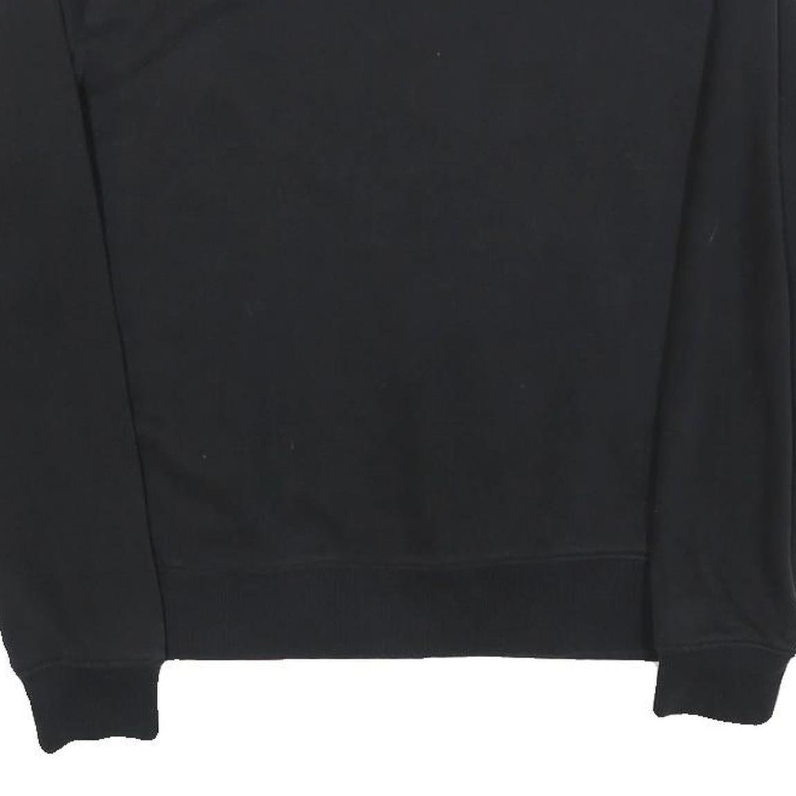 FILA Mens Black Crew Neck XS Logo Front Cotton Blend Sweatshirt Pullover