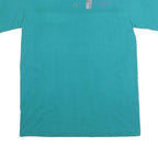 HANES Mens Blue Graphic T-Shirt M Short Sleeve Crew Neck Casual Cotton Blend