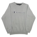 CHAMPION Mens Grey Crew Neck S Cotton Blend Logo Sweatshirt