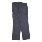 DICKIES Womens Cotton Blend Navy Blue Regular Straight Trousers W34 L32 Workwear