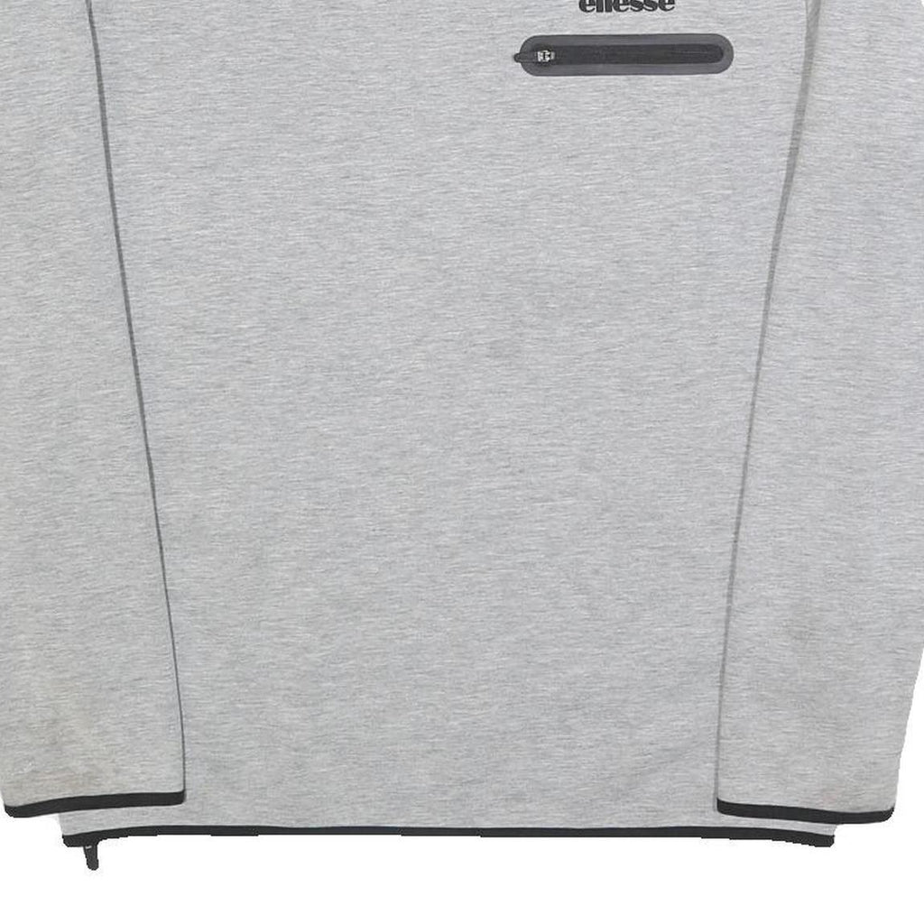ELLESSE Mens Grey Sweatshirt Crew Neck S Cotton Blend Casual Pullover