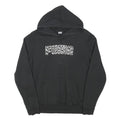 PUMA Mens Black Cotton Blend Pullover Hoodie L Logo Print Casual