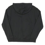 PUMA Mens Black Cotton Blend Pullover Hoodie L Logo Print Casual