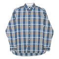 TOMMY HILFIGER Mens Blue & Beige Checked Shirt M Casual Button-Down Cotton Blend