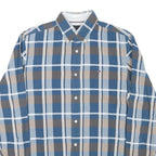 TOMMY HILFIGER Mens Blue & Beige Checked Shirt M Casual Button-Down Cotton Blend