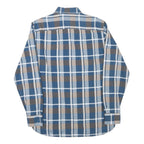 TOMMY HILFIGER Mens Blue & Beige Checked Shirt M Casual Button-Down Cotton Blend