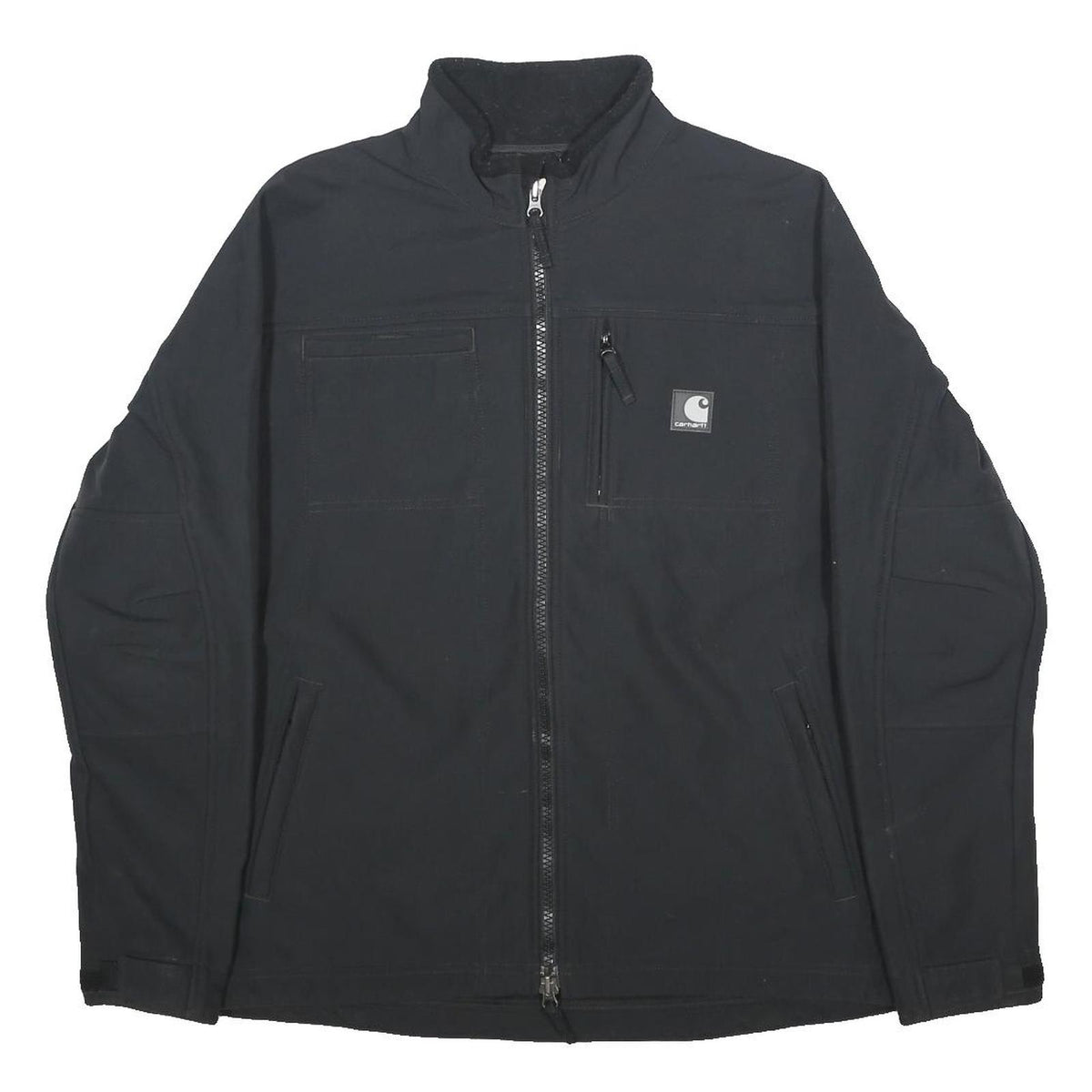 CARHARTT Womens Black Nylon Zip Jacket L Workwear Outdoor Casual