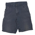 CARHARTT Mens Shorts Dark Blue Cargo Cotton Blend M W32 Workwear Durable
