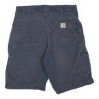 CARHARTT Mens Shorts Dark Blue Cargo Cotton Blend M W32 Workwear Durable