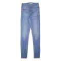 LEVI'S Womens Slim Blue Skinny Denim Light W25 L30 Zip Cotton Blend Jeans