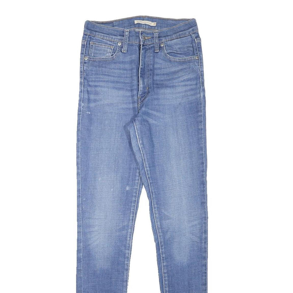 LEVI'S Womens Slim Blue Skinny Denim Light W25 L30 Zip Cotton Blend Jeans
