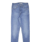 LEVI'S Womens Slim Blue Skinny Denim Light W25 L30 Zip Cotton Blend Jeans