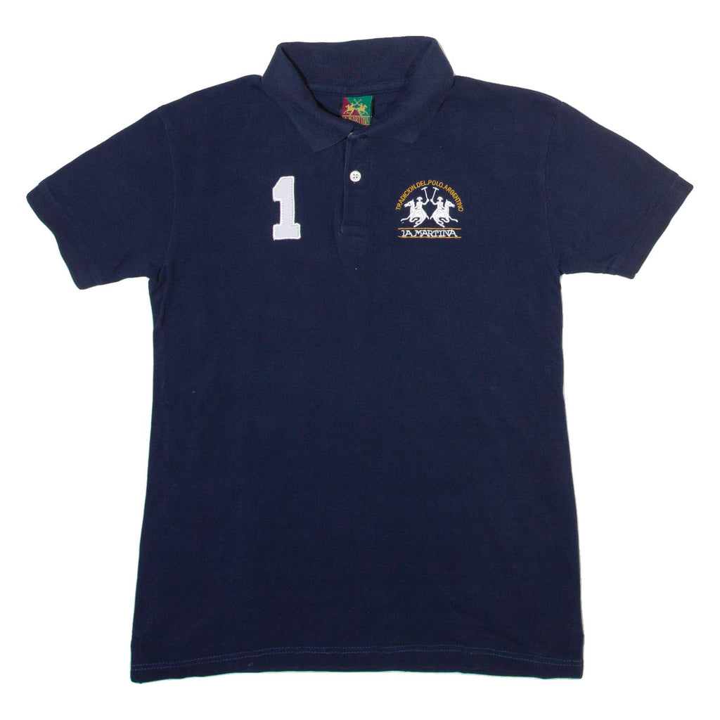 LA MARTINA Mens Polo Shirt Blue XS