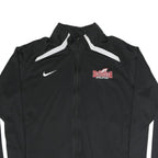 NIKE Mens Black & White Bethesda Athletics Zip Jacket L Polyester Blend