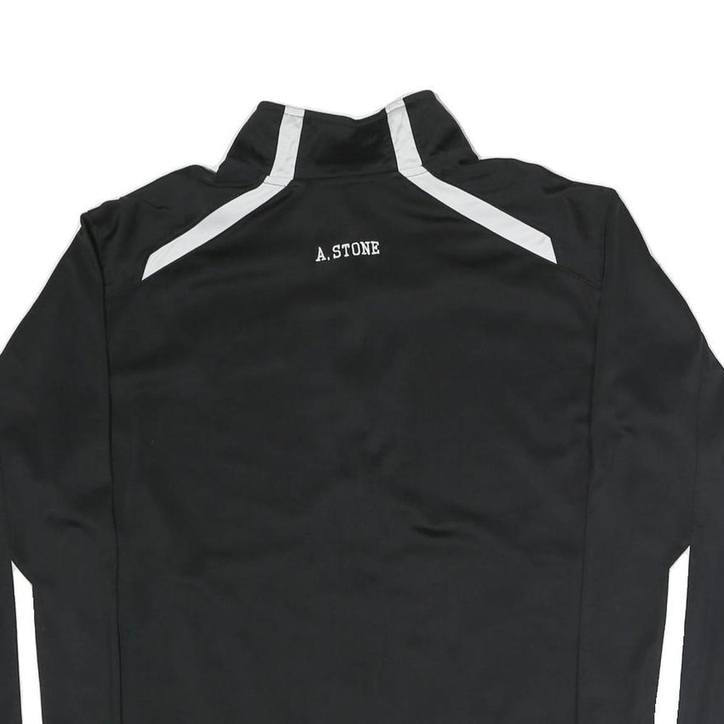 NIKE Mens Black & White Bethesda Athletics Zip Jacket L Polyester Blend