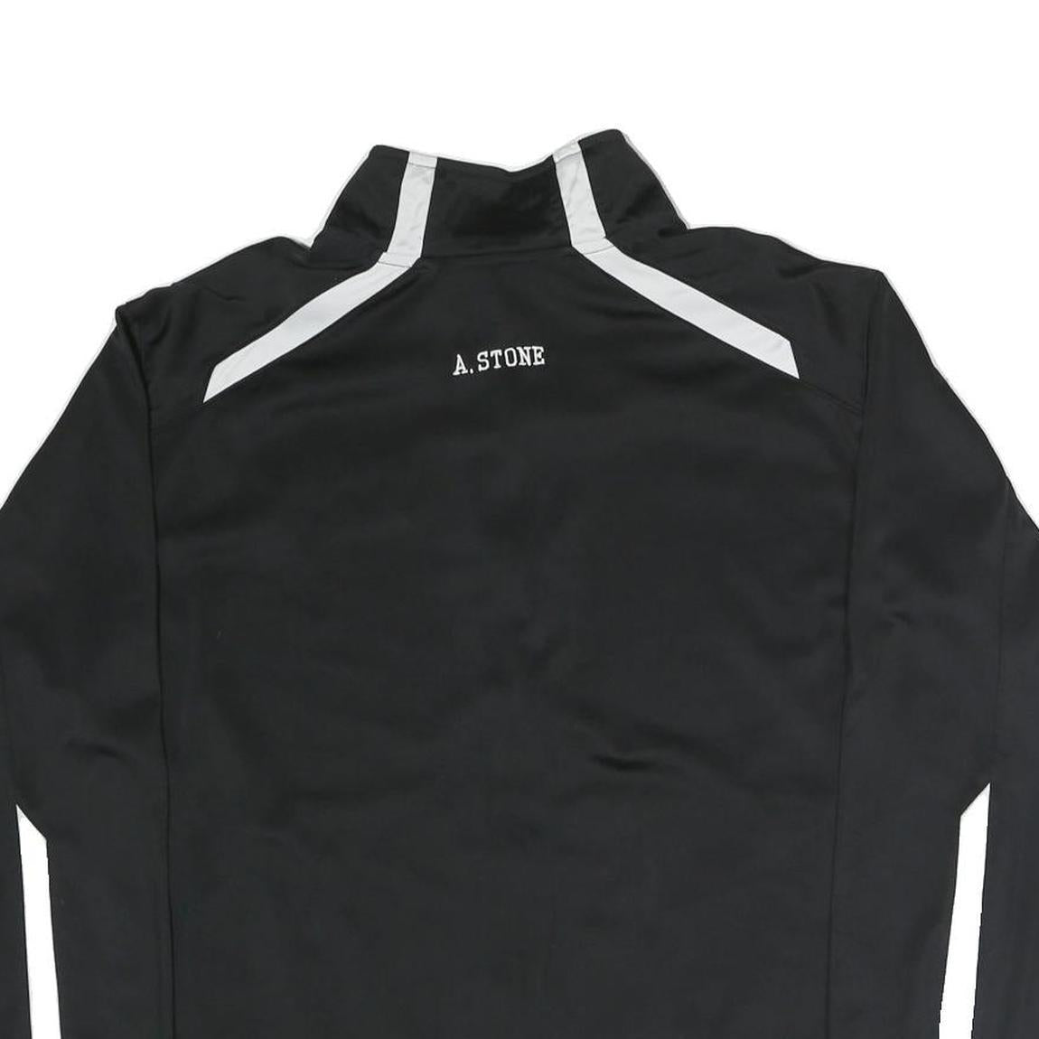 NIKE Mens Black & White Bethesda Athletics Zip Jacket L Polyester Blend