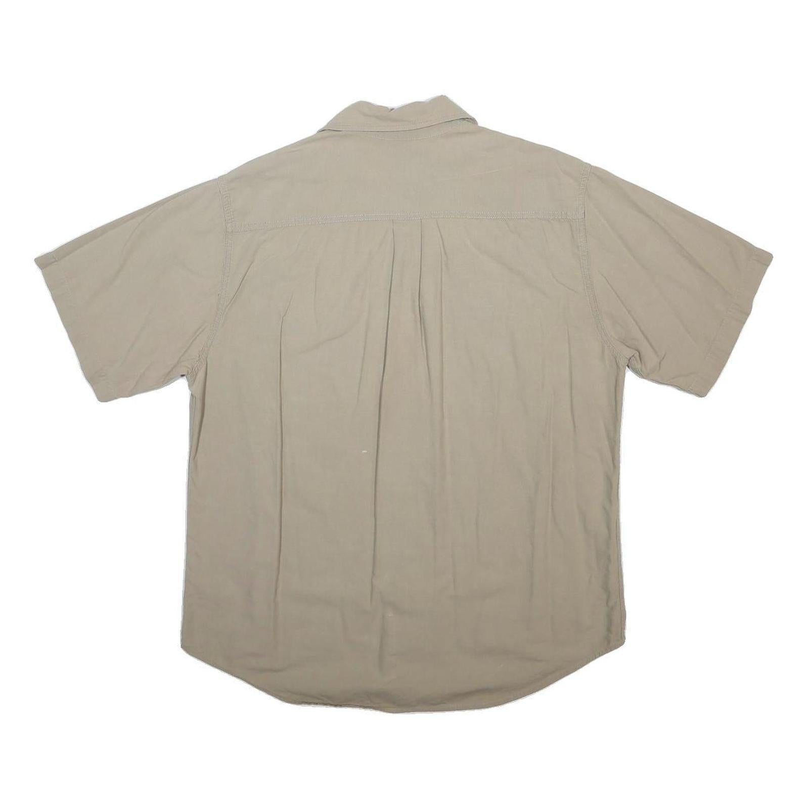 CARHARTT Mens Beige Casual Cotton Shirt L Button Pocket Workwear