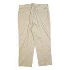 DICKIES Mens Cotton Blend Beige Regular Fit Straight Leg Trousers W40 L29