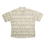 PIERRE CARDIN Mens Cream Pattern Cotton Shirt 2XL Casual Summer Design