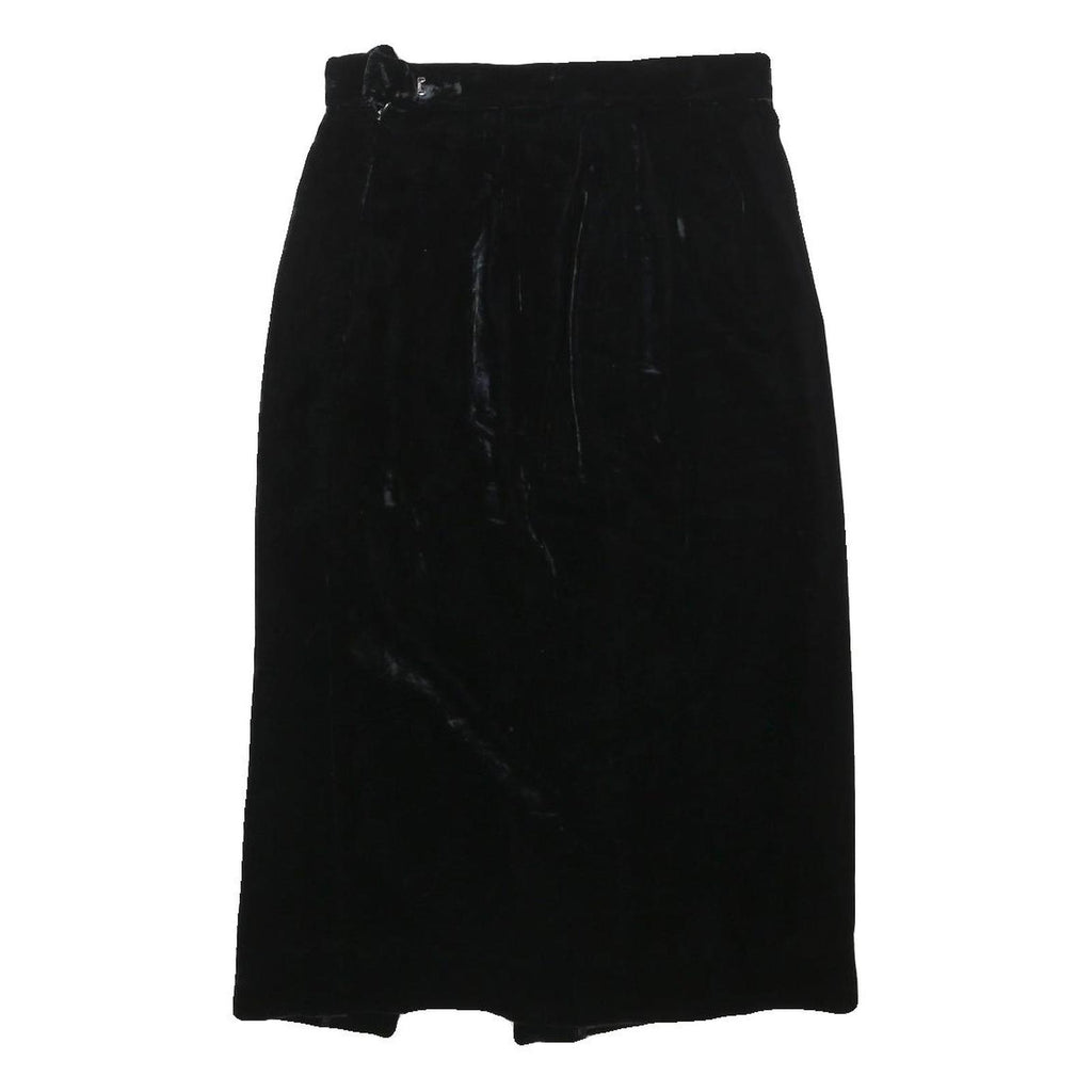 JH COLLECTIBLES Womens Black Mini Polyester Blend Plain Skirt Size S Elegant