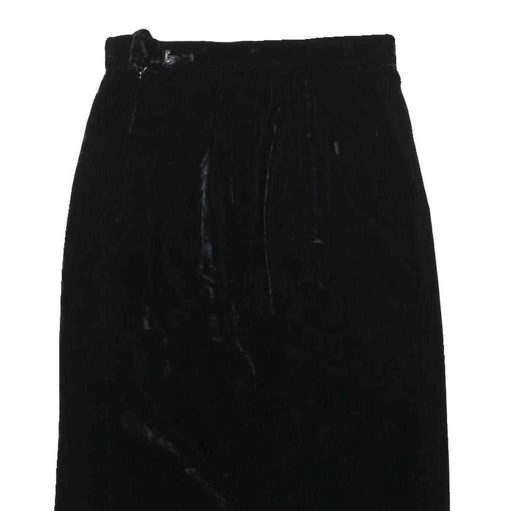 JH COLLECTIBLES Womens Black Mini Polyester Blend Plain Skirt Size S Elegant