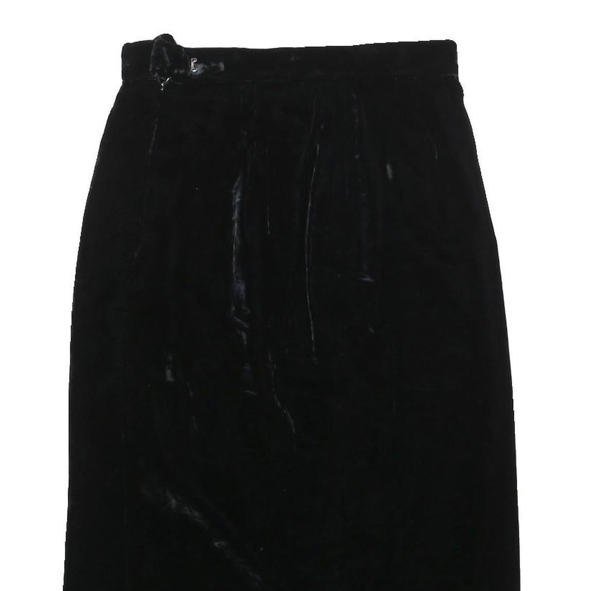 JH COLLECTIBLES Womens Black Mini Polyester Blend Plain Skirt Size S Elegant