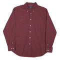 NAUTICA Mens Red & Blue Check Shirt XL Button Down Cotton Blend Casual