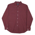 NAUTICA Mens Red & Blue Check Shirt XL Button Down Cotton Blend Casual